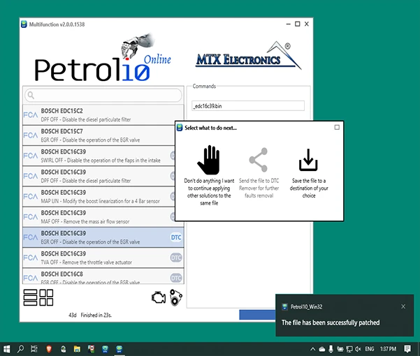 MTX Electronics Petrol10 Multi Function Software